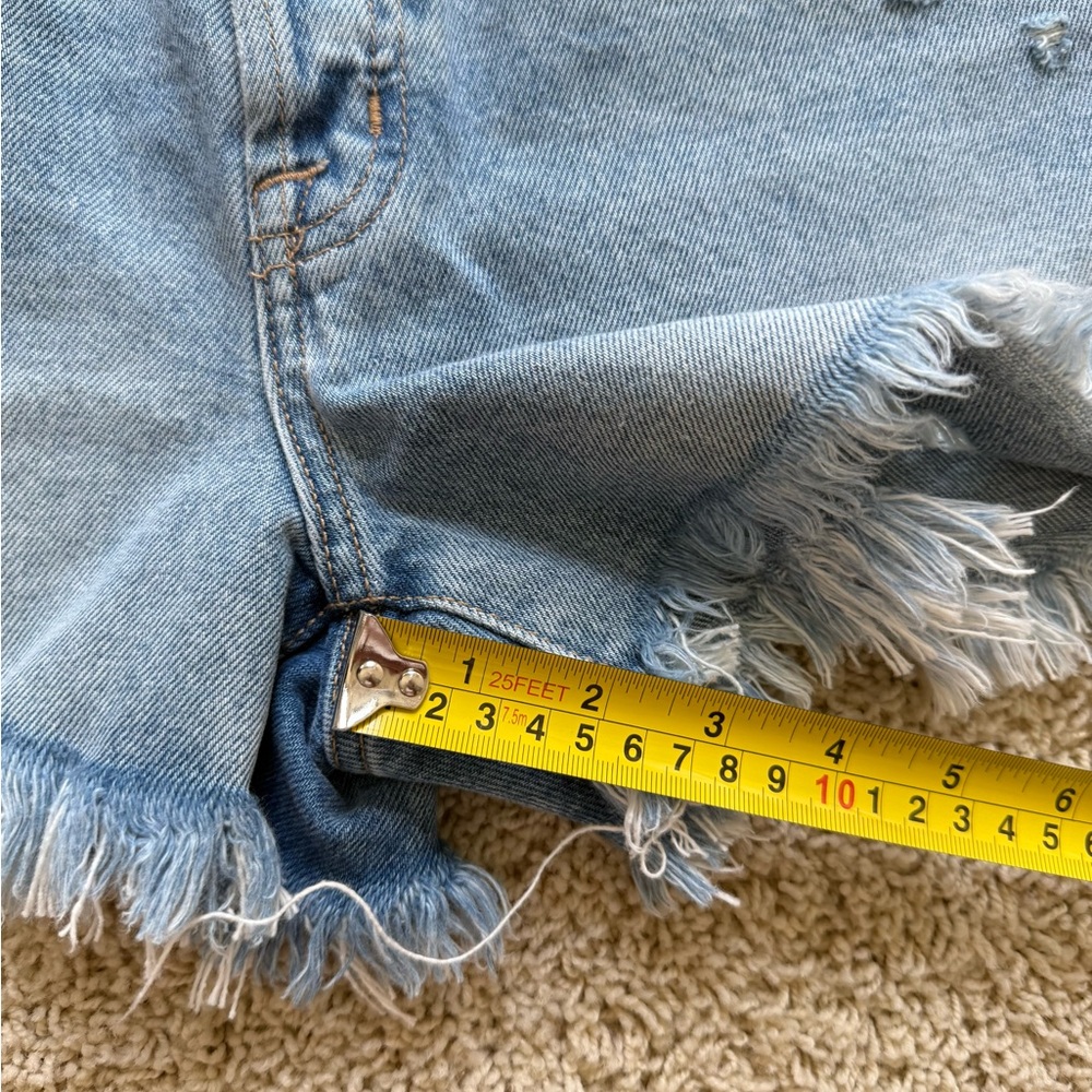 NWT Pistola Light Blue Frayed Hem Jean Shorts 25 - Picture 6 of 8